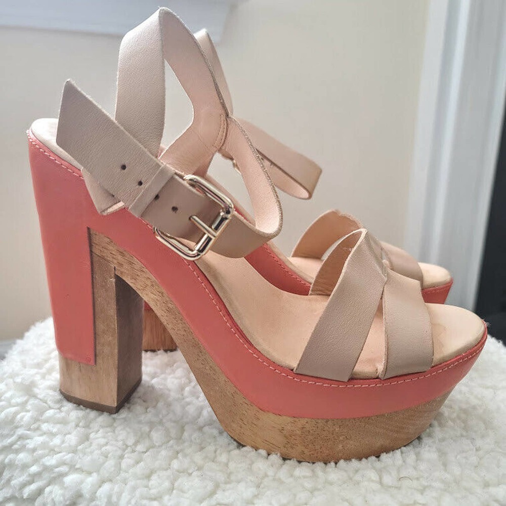 Diane von Furstenberg Chunky Wooden Sandals size 9